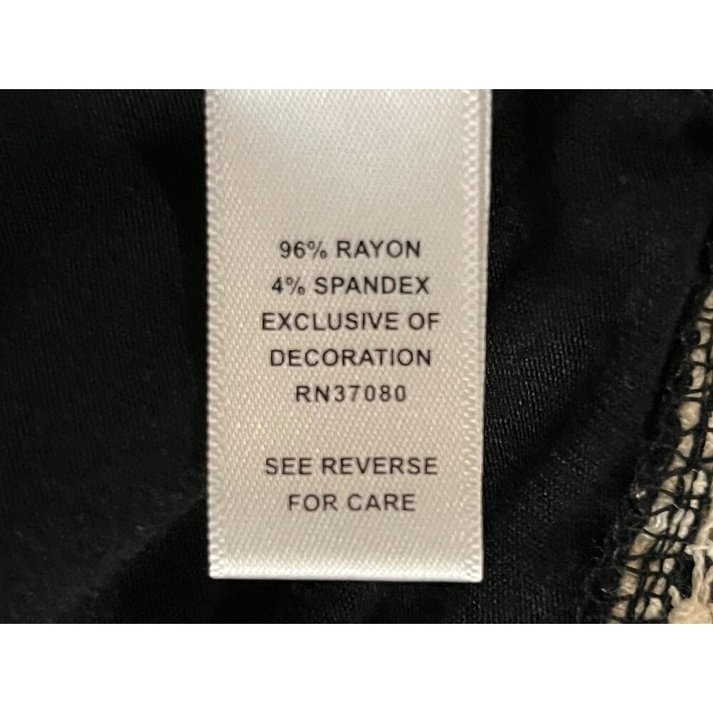 Cato T-Shirt Womens M Used Black Beige Lace - Picture 8 of 13